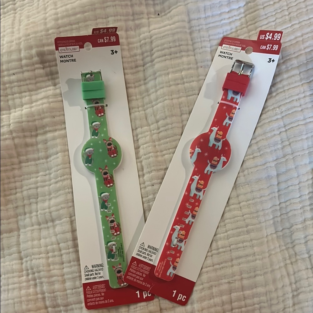Kids' Green and Red Watch Set